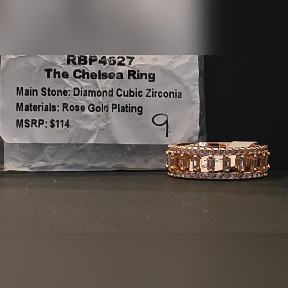 The Chelsea Rose Gold Cubic Zirconia Band